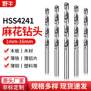 4241 High-Speed Steel Drill Bit White Twist Drill Bit Straight Handle Drill Bit Electric Drill Bit Woodworking Drill Bit Diameter 1-13mm