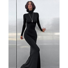 A 36728 High-neck mermaid bodycon dress ����������β����ȹ