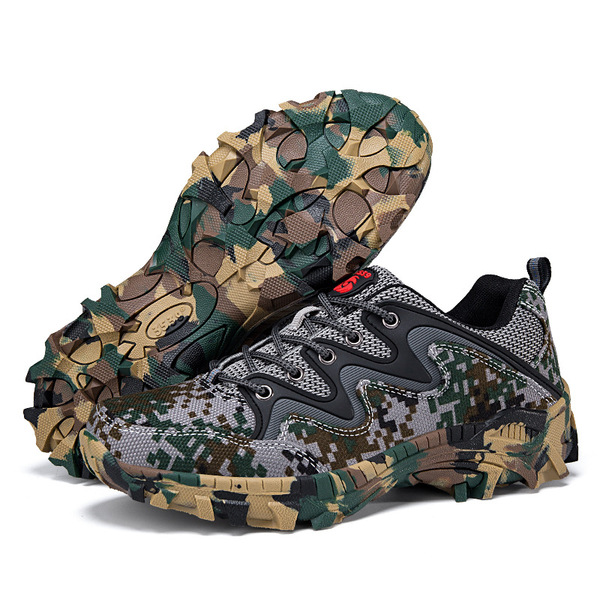 camouflage demi-season breathable climbing sneakers for men and…