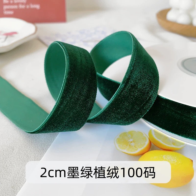 Gran bandeja de un solo lado de cinta de terciopelo cinta de terciopelo para el cabello arco DIY flores regalos accesorios de ropa