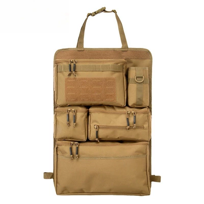 Multifunctional car seat back organizer, hanging multi-pocket storage bag, outdoor functional storage bag (Car storage bag/box) - car-back-seat-organizer-bag-khaki