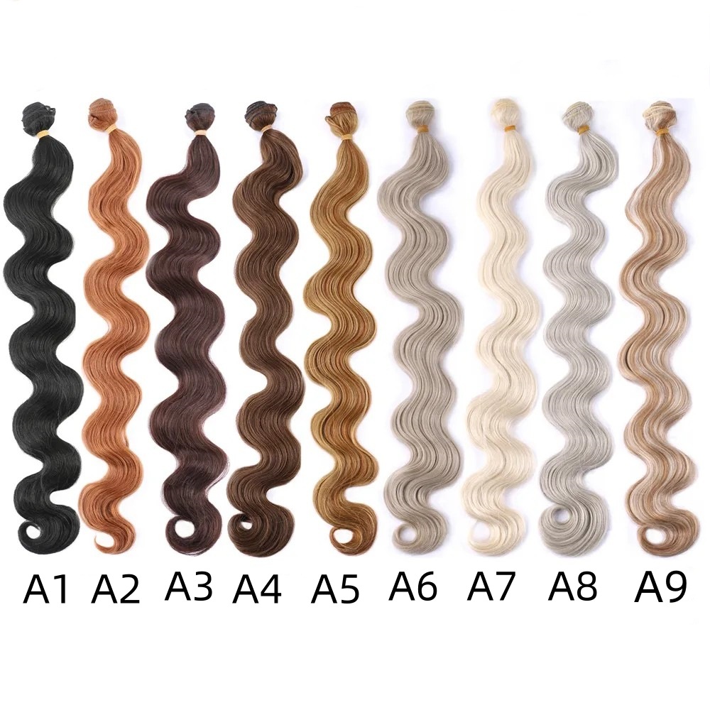 Syntetisk hestehale hårextensions bodywave silkeagtig_voghion.com