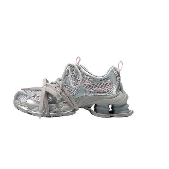 Lin Yun's Same Style Xinghe Ion Torre Shoes 2025 New Spring Mesh Joker Increased silver Leisure sneaker
