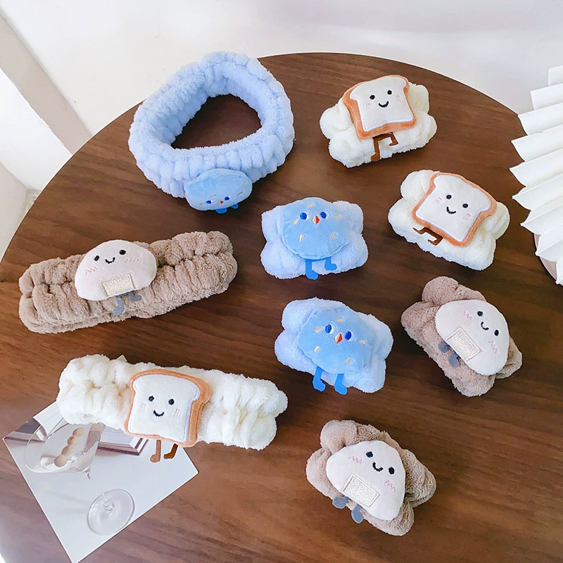 Симпатичная повязка для волос для мытья лица, детская ручная стирка, водонепроницаемая влагостойкая манжета, повязка на запястье, спортивный мультяшный Кубок с рисом