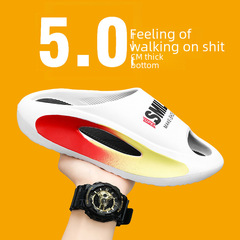 Step-on Summer Live Casual Couple Soft Sole Sporty Trendy National Trend EVA Slippers for Men