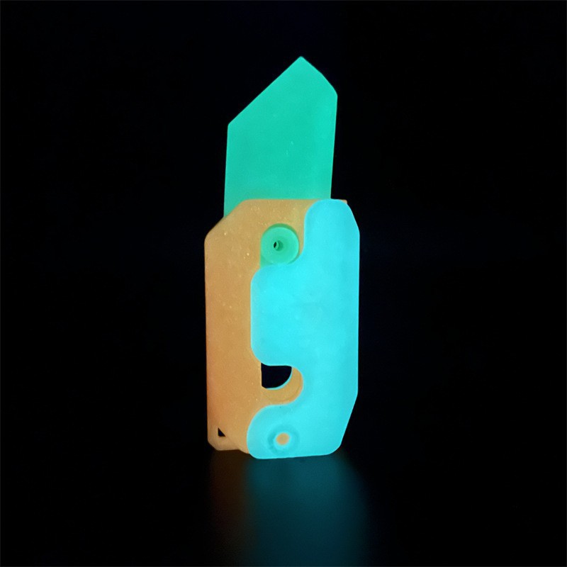 Cuchillo de rábano 3D cuchillo de gravedad descompresión empuje tarjetas juguetes pequeños cuchillo de ventilación interesante tendencia caliente