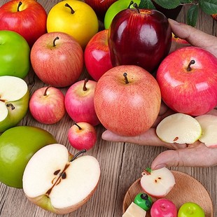 Simulated Red and Green Apple Model Foam Fake Fruit and Vegetable Props Early Education Kindergarten Toys Shooting Decorative Ornaments