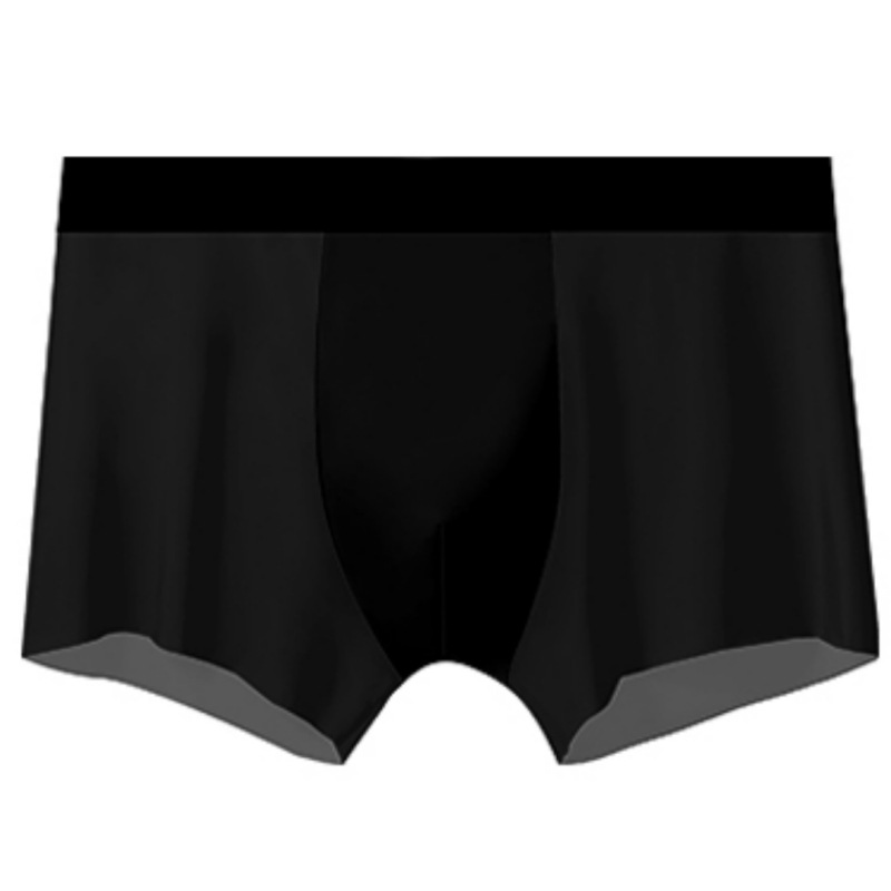 Pantalones de verano de hielo ultrafinas, secado rápido cómodo, cintura media transpirable sin rastro, bajas pantalones de hombre antibacterianas