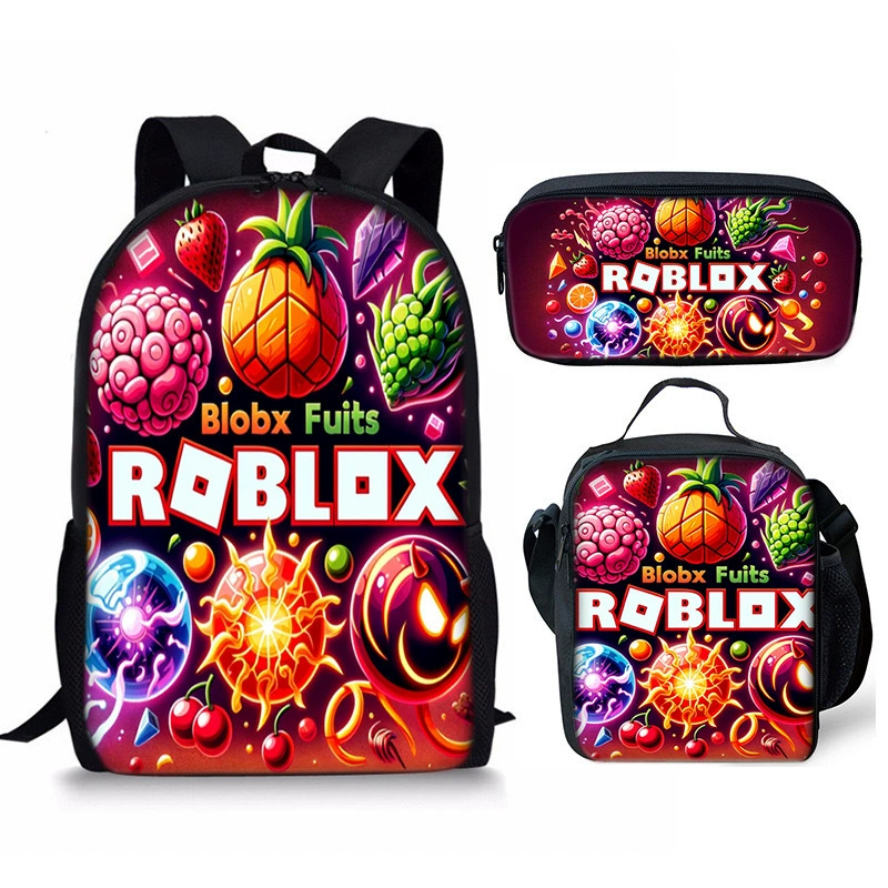 Roblox Blox Fruits новый рюкзак с изображением самолёта, печатный рюкзак для учеников, детский рюкзак