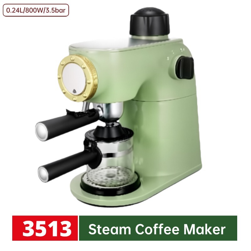 Italian Steam Coffee Machine Knob Semi-Automatic Milk Frothing Classic Pump Type Home Office Coffee Machine Cross-Border Italian Steam Coffee Machine Knob Semi-Automatic Milk Frothing Classic Pump Type Home Office Coffee Machine Cross-Border