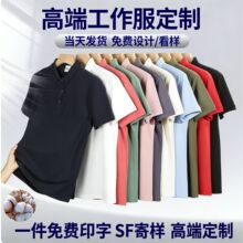 衫源头polo衫定 制夏季T恤广告文化印logo短袖纯棉工作服衣服工装