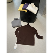 BEFORE SUNSET 日落-坑条纹理高领针织打底上衣针织衫G25W-C1158