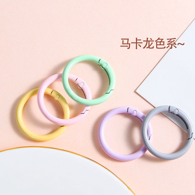 批发彩色烤漆弹簧圈圈扣33mm锌合金弹簧扣钥匙扣手机链饰品配件|undefined
