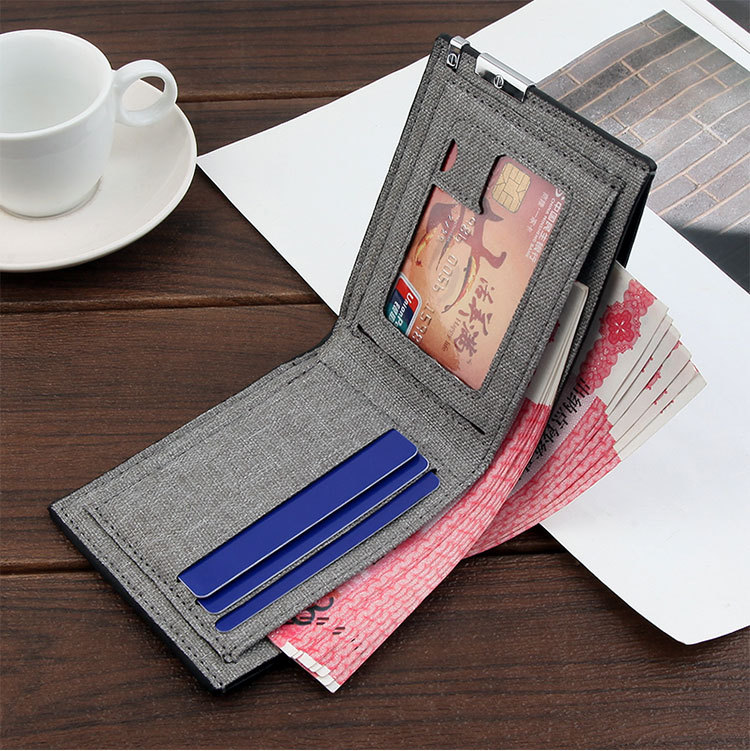 Men's Short Wallet Korean Leisure Large-capacity Wallet Card Holder Multi-card Ultra-thin Clutch display picture 2