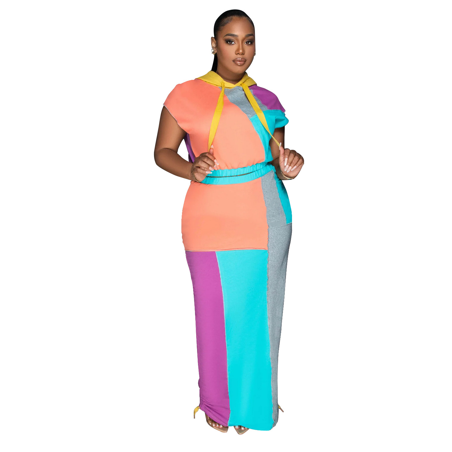 C6975 Aliexpress transfronterizo Amazon estación independiente de moda europea y americana impresión de ropa de mujer de manga corta vestido de venta caliente
