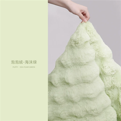 German Carpet 2024 New Bedroom: Car Carpet - bubble-velvet-sea-foam-green-60160-high-density-plush