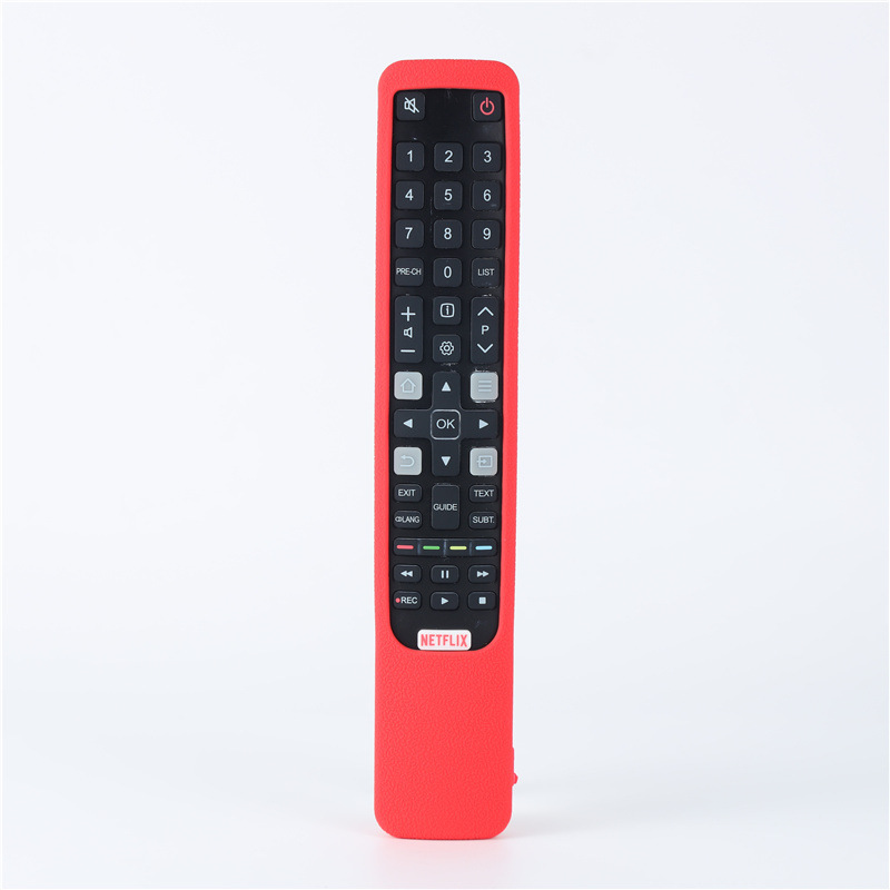 TCL RC802N 外国貿易バージョンのリモコンシリコン保護カバーに適した厚いレザーテクスチャ落下防止発光カラー|undefined