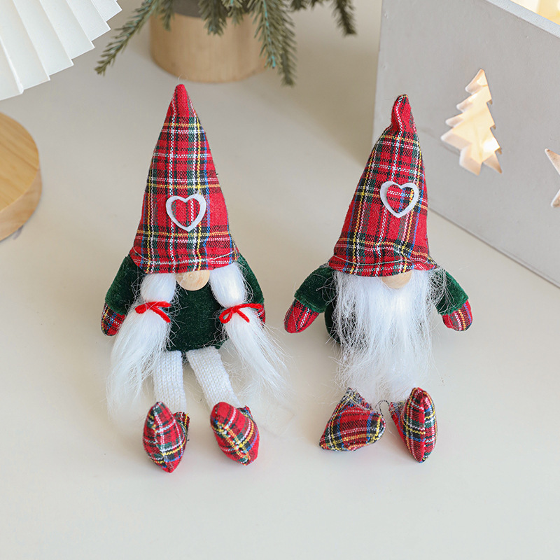 Nuevos muñecos de tela Papá Noel muñecas sin cara viejos Rudolph muñecas adornos de Navidad regalos de Navidad decoración de Navidad