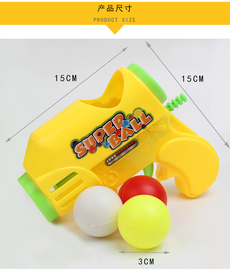 New Fun Elastic Table Tennis Gun Game Gun Children's Shooting Toy Boy Playing Ball Gun Gift display picture 2