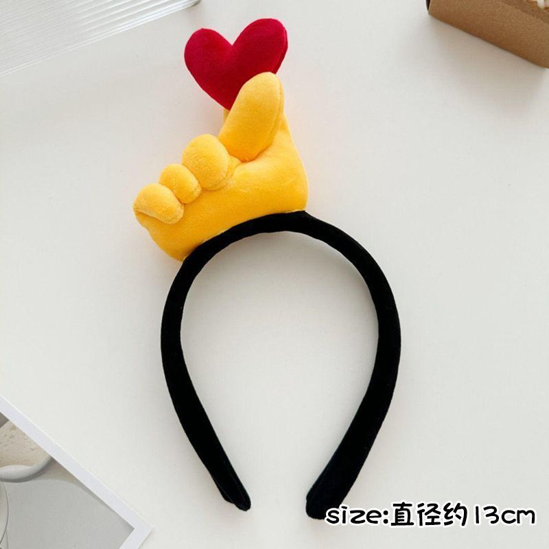 可爱卡通搞怪大拇指发箍女2025新款拍照宽边头箍趣味表演发卡头饰|undefined