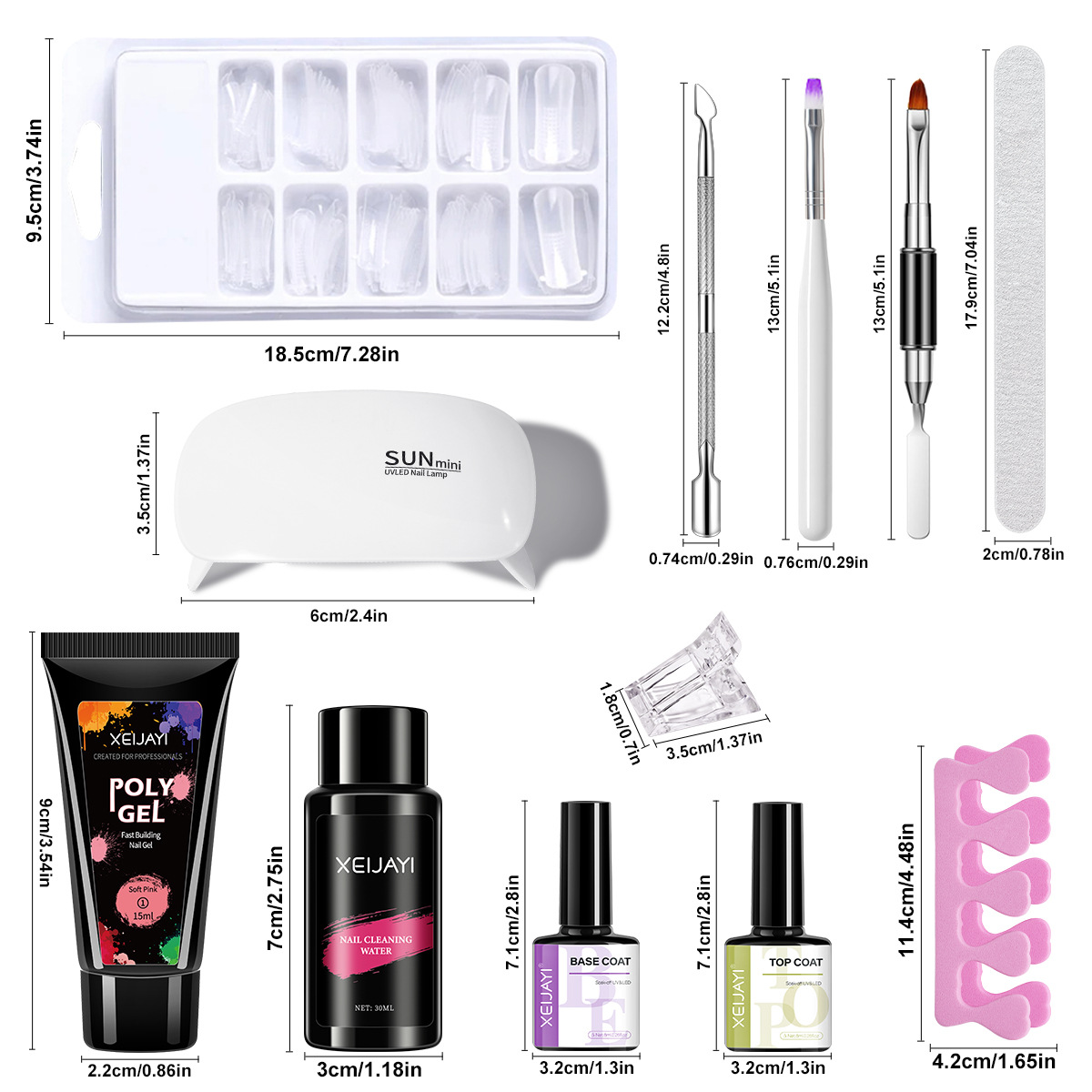 6 colores de extensión de pegamento de uñas, extensión rápida de pegamento, extensión sin soporte de papel, conjunto de herramientas de sellado de pegamento de base