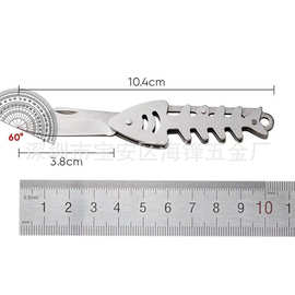 鱼骨刀创意开箱刀折叠刀钥匙刀金属袖珍迷你不锈钢多功能便携式刀