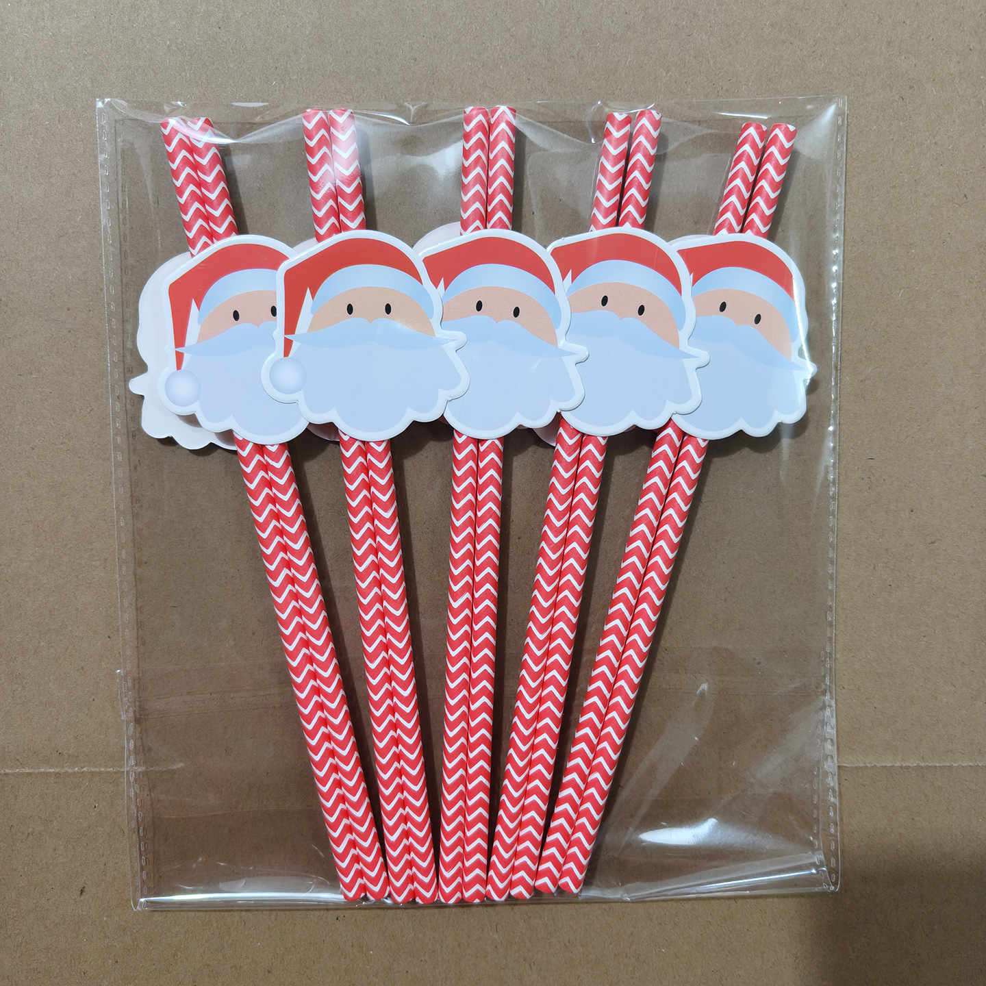 Papá Noel Papá Noel muñeco de nieve fiesta decoración postre pastel cóctel bebida paja image 24