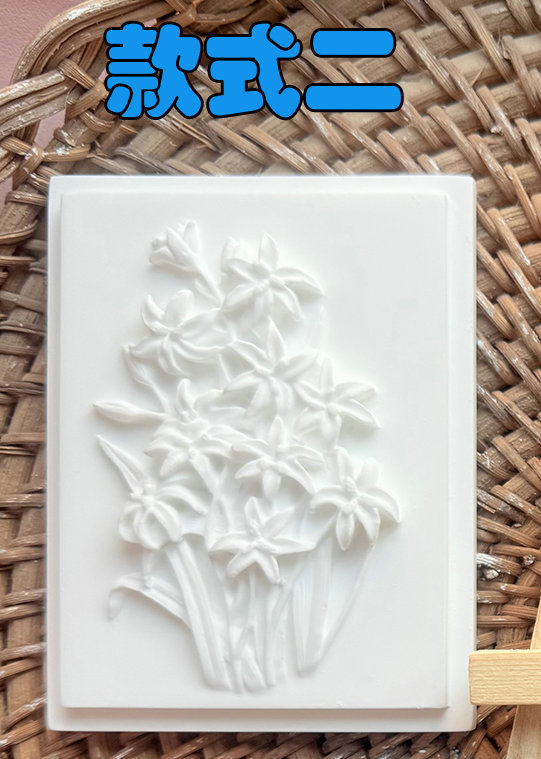 Adorno de Yeso en Relieve Floral DIY para Pintar y Decoración