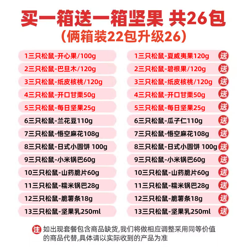 1박스 구매시 견과류 1박스 증정 총 26팩 (2박스)