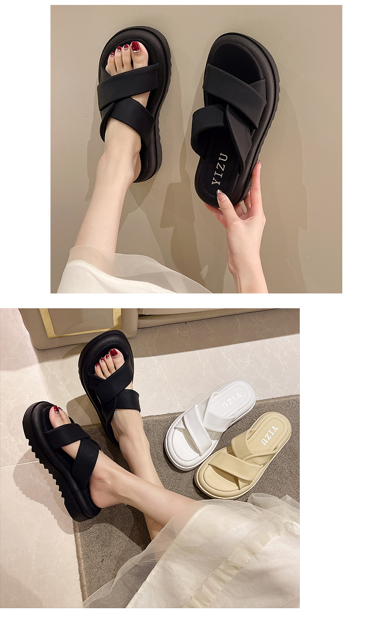 Women's Casual Solid Color Round Toe Slides Slippers display picture 3