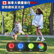 狗狗夜间智能感应发光球宠物玩具耐咬解闷硅橡胶球犬磨牙互动玩具
