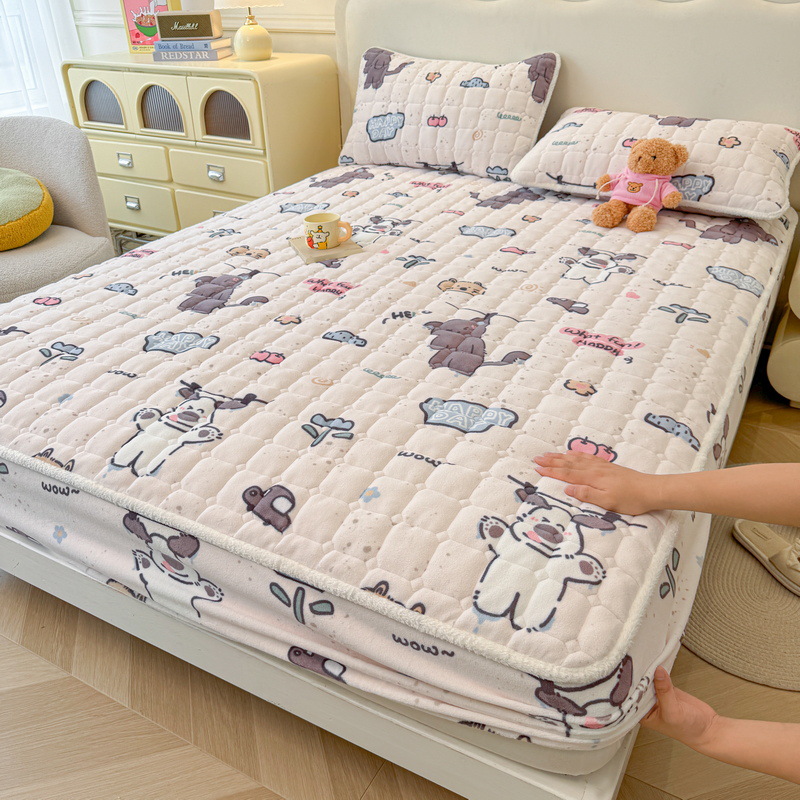 Clase A nuevo tipo de cama de algodón de leche caliente, cama de invierno más gruesa, colchón de cama de algodón caliente, cojín de algodón más cama de algodón