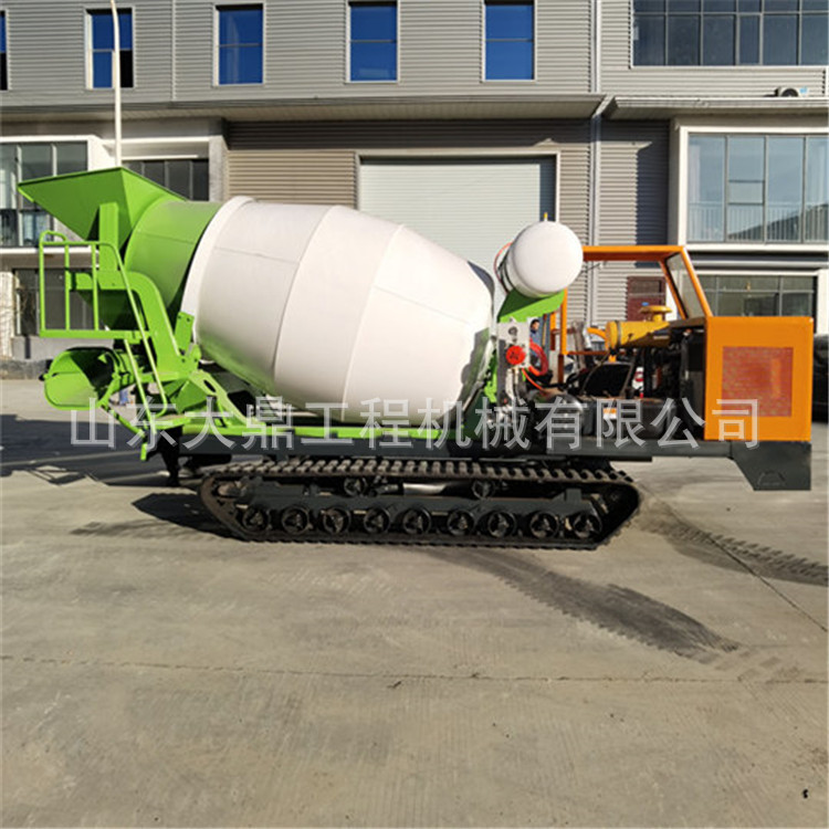 小型商混运输车 建筑工地履带式搅拌车 山地履带罐车