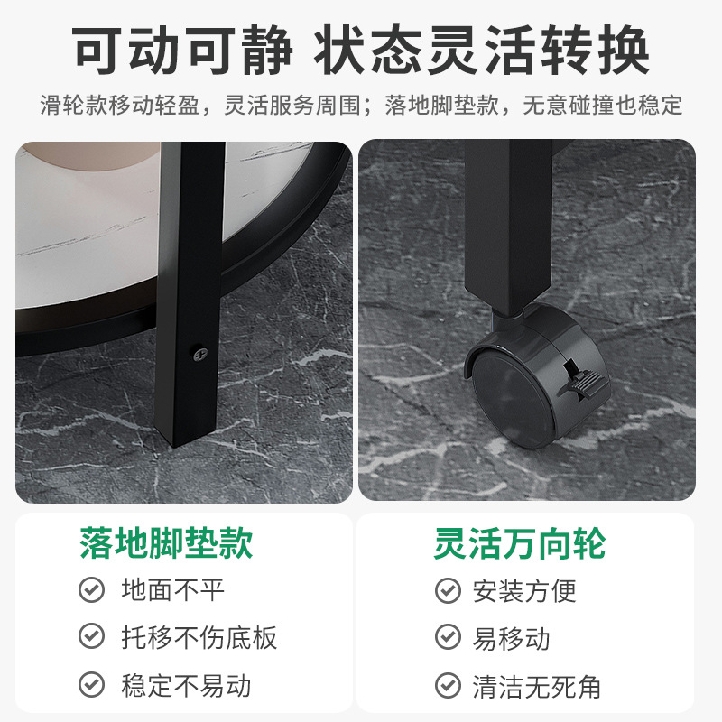 Mesa de Mahjong mesa lateral estante de té de doble capa redonda sala de ajedrez dedicado Cenicero mesa de té Mahjong mesa lateral pequeña mesa de té