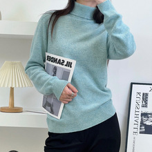 暖枫服装厂/无缝一体100%羊毛针织衫女金豆纱毛衣加厚保暖羊毛衫