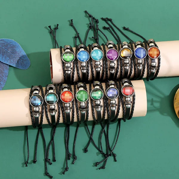 New Creative Men and Women Anime Game Yuanshen Eye of God Elements Luminous Bracelet Bracelet Bracelet Bracelet Wholesale