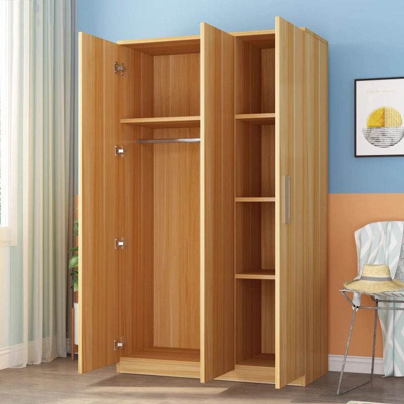 Fábrica de comercio exterior armario de madera maciza armario de almacenamiento tipo tablero gimnasio casa de alquiler dormitorio simple armario
