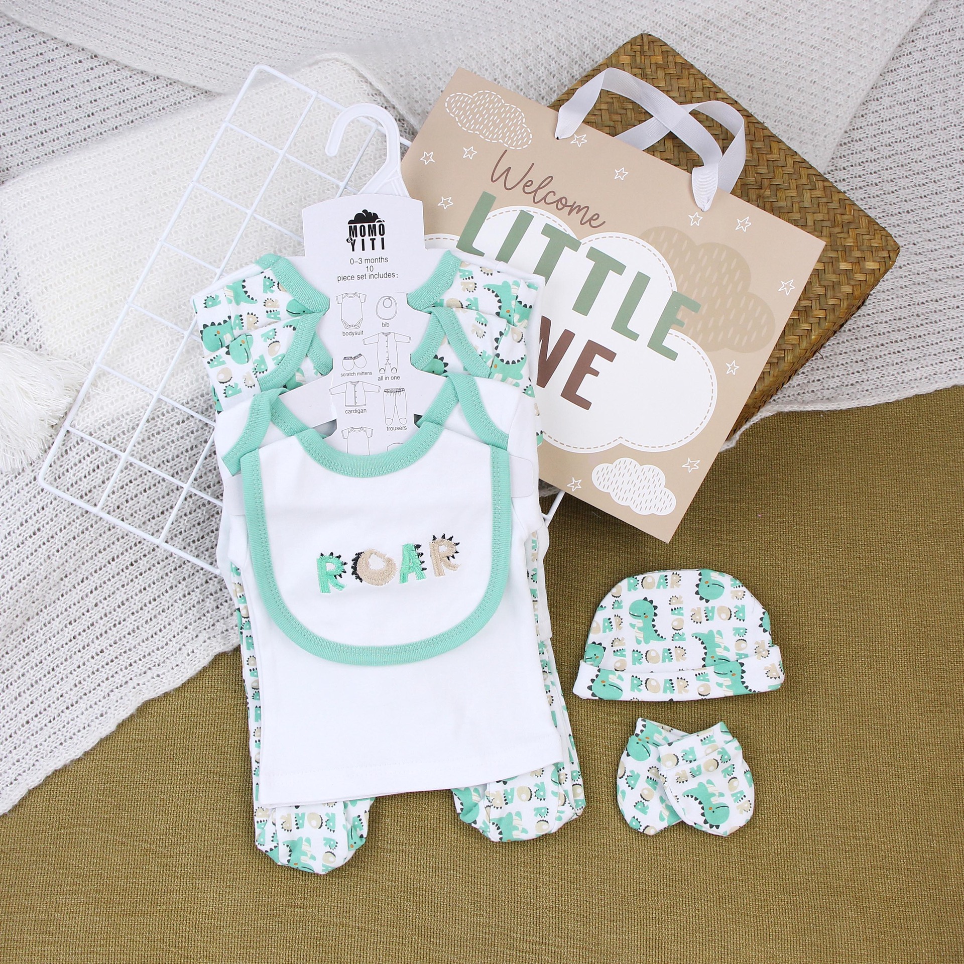 Caja de regalo de recién nacidos, ropa de escalada unida, ropa de algodón, ropa de bebé de luna llena, ropa de bebé para hombres y mujeres image 31
