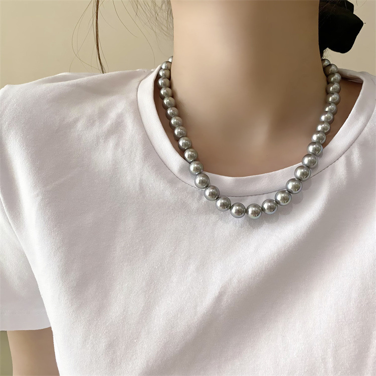 13g Weight Necklace Classification Artificial Pearls Chain Material 1 Piece Quantity Holiday, Daily Occasion 304 Stainless Steel, Artificial Pearl Material Geometric Pattern Women's Gender Beaded Design Elegant, Simple Style Style Elegant Simple Style Geometric 304 Stainless Steel Artificial Pearl Wholesale Necklace 8
