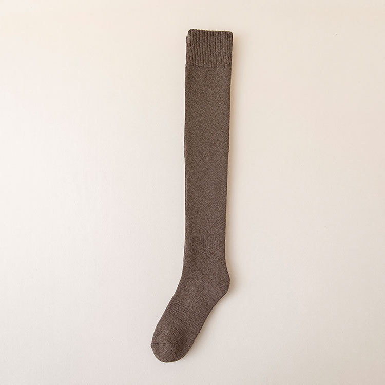 무릎위양말-갈색