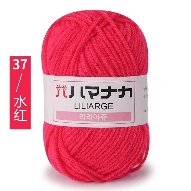 Пряжа Wool LILIARGE, 4-поли́к Milk Cotton, клубки 25 г, 74 цвета — вязание крючком и DIY
