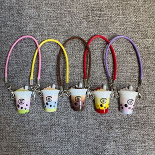 DIY Decoration Accessories Wholesale for Doll-Themed Pearl Milk Tea Cup Hairpin Accessories, Cream Glue Resin Phone Case