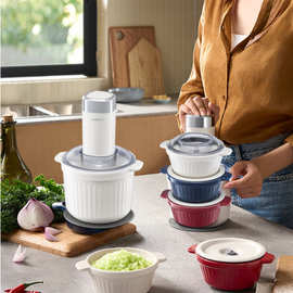 摩飞MR9409绞肉机家用小型佐料机多功能碎肉切料理机捣蒜器搅拌机