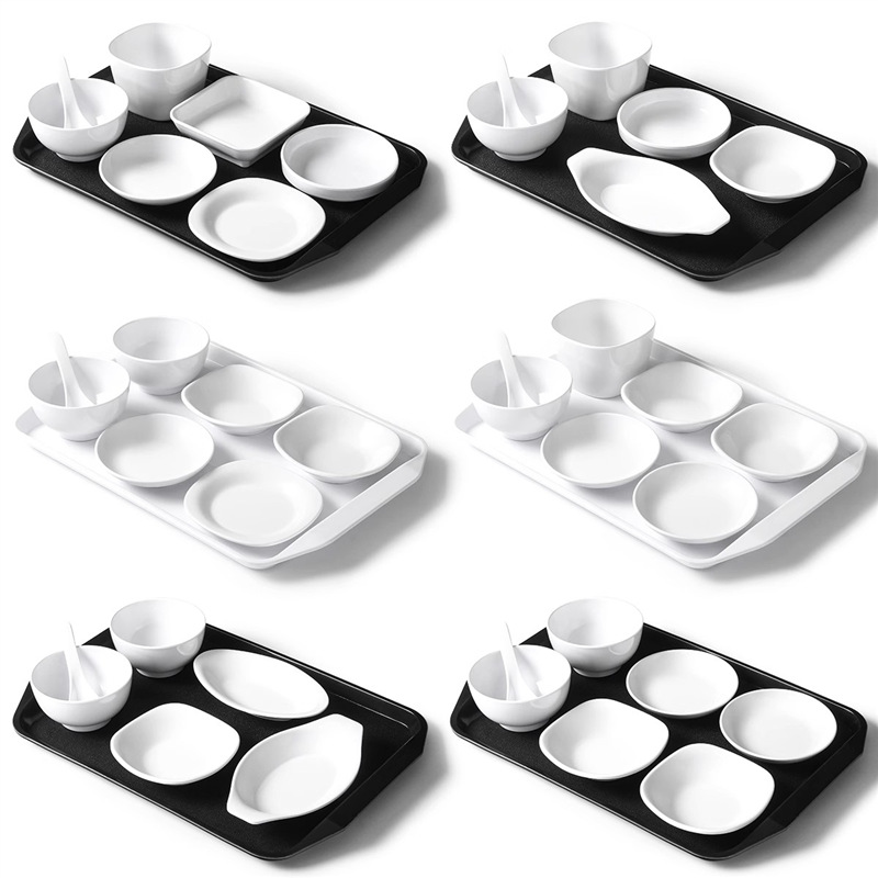 密胺产妇月子餐具套装仿瓷自选套餐组合餐盘自助中式食堂快餐盘子