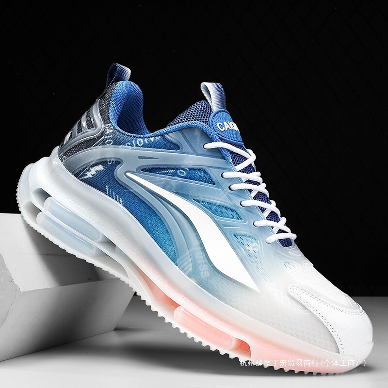 Men's Shoes Autumn Air Cushion sneaker Male Students Running Shock Absorption Deodorant Mesh Breathable Torre Trendy Shoes Thick Sole Increased