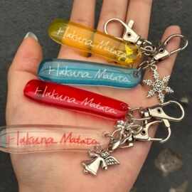 “哈库呐玛塔塔”亚克力滴胶挂件钥匙扣高颜值ins小众包挂件装饰