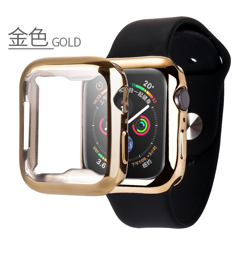 AppleWatch AppleWatch Apple Watch Tpu todo incluido Funda de reloj suave transparente s8 Funda protectora galvanoplastia s10