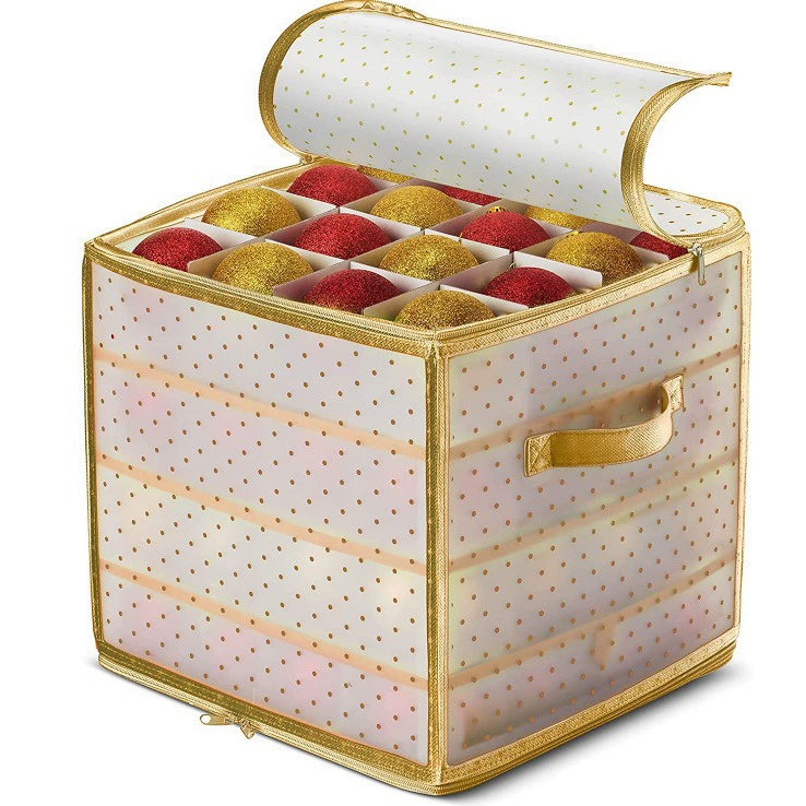 Коробка для хранения рождественских украшений, регулируемый контейнер для аксессуаров, сумка для хранения в американском стиле, регулируемые украшения