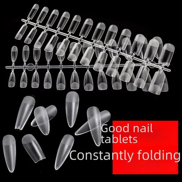 Nail art extension nail false nails wear high-grade transparent frosted ultra-thin seamless cross-border nail nail shop dedicated