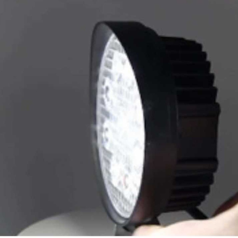 Cross-Border Car Led Spotlight 9 Beads 27W Round Car Front Bumper Light Off-Road Vehicle Work Light Forklift Light Inspection Light